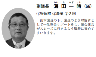 海田一時町議の顔写真