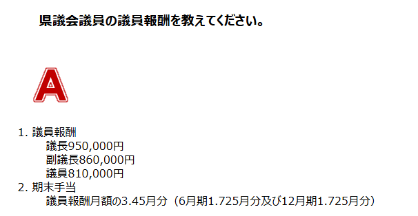 徳島県の議員報酬FAQ