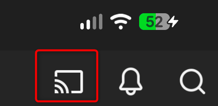 YouTubeのキャストボタン